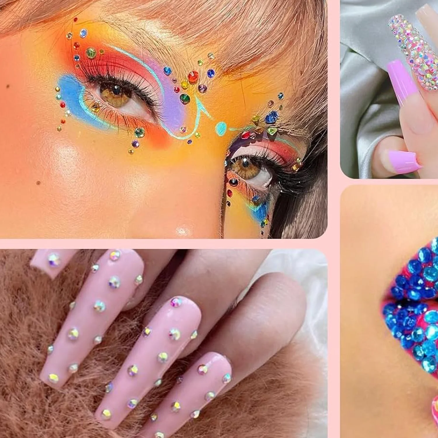 1 Set 3mm Gemischte Farben Jelly Flatback Harz-Strass-Steine für Tassen, Kleidung, Taschen, Schuhe, Handyhüllen, Dekoration, Hüte, Stifte und Bastelarbeiten – Detail 3