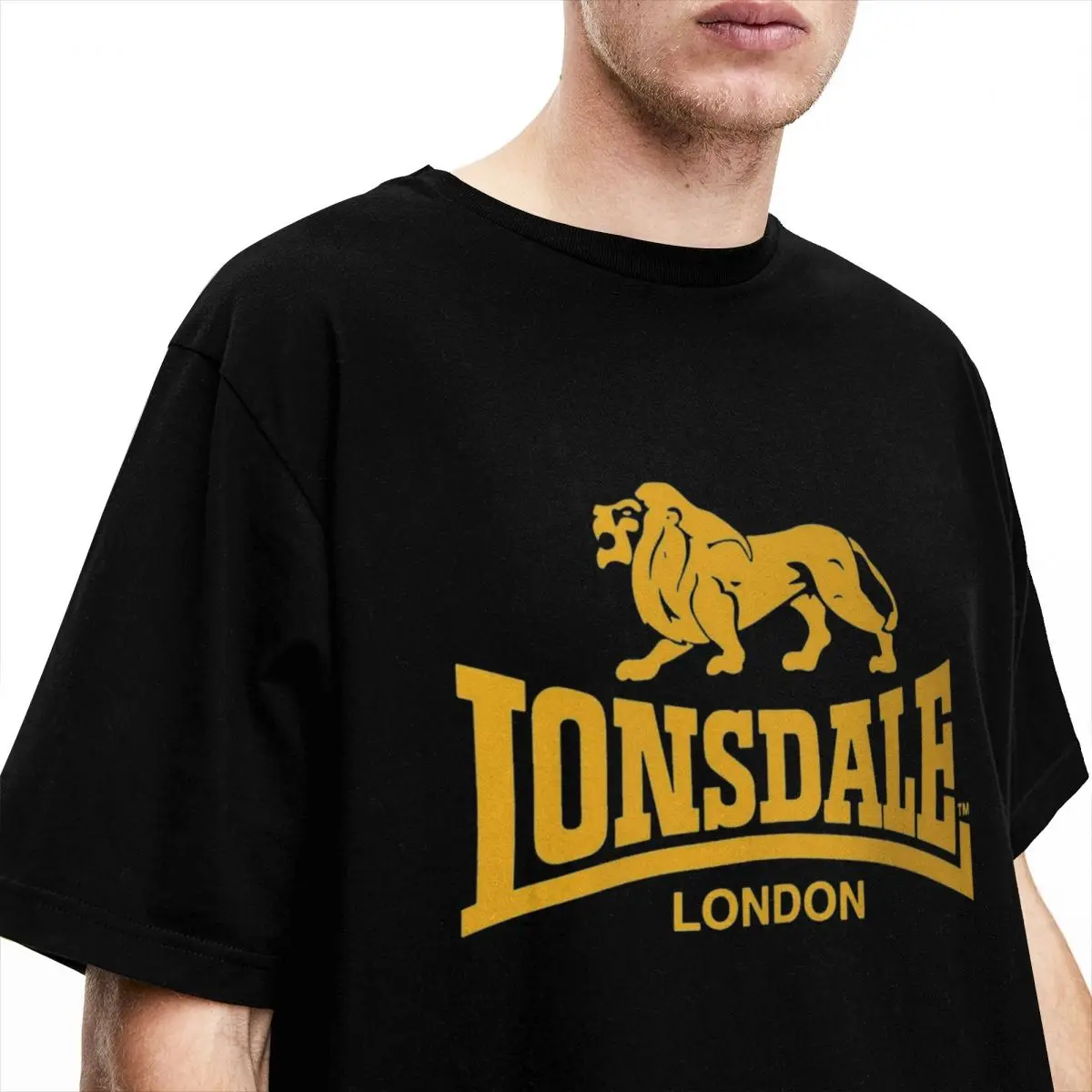 Lonsdales London Yellow Logo T-Shirt Popular T-Shirts Short Sleeves Y2K Funny Tshirt Summer Cotton O Neck Oversize Tees