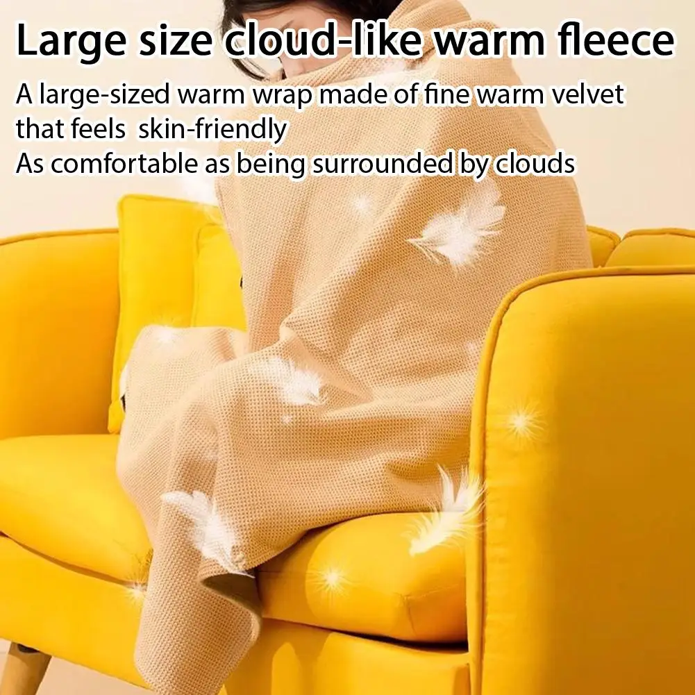 USB Heated Shawl 3 Temperature Adjustable Fast Heating Scarf Blanket Portable Wearable Machine Washable High Cotton Knit