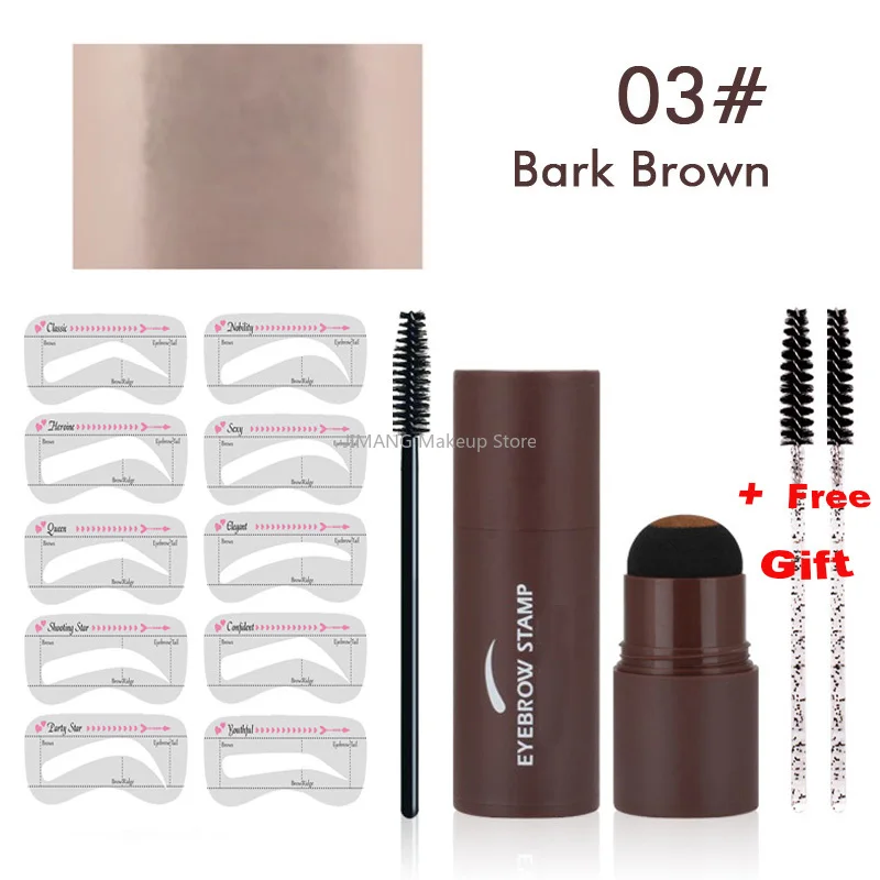 Eyebrow Stamp Shaping Kit Reusable Eyebrow Stencils Brush Professional Eyebrow Gel Stamp Natural Eyebrow Stick Hair Line Contour