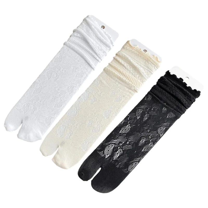 50LE 3 Pairs Breathable Split Toe Socks Comfortable For Dance Practice And Daily Wear