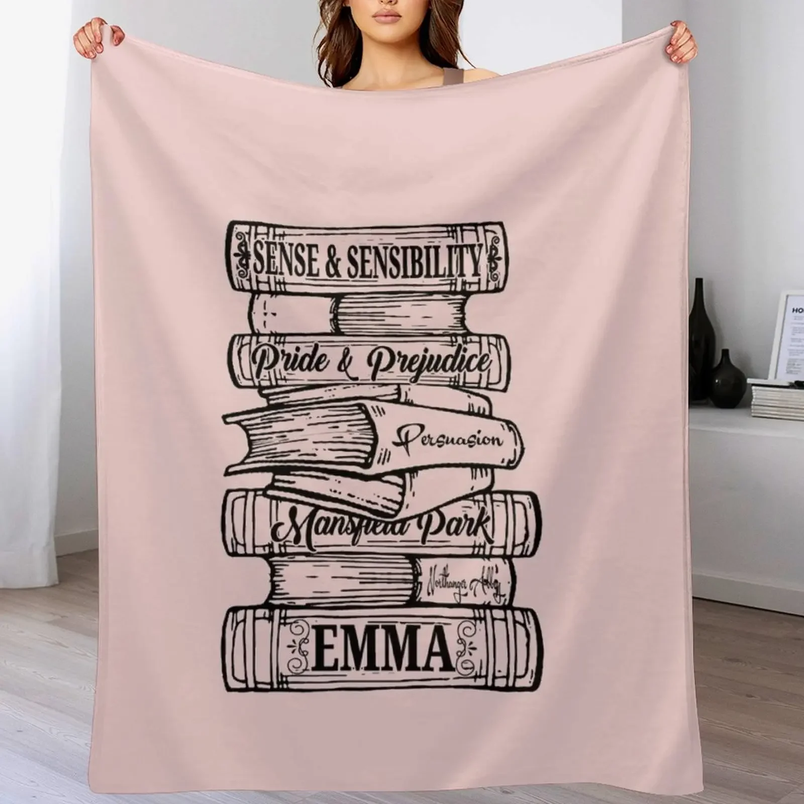 

Jane Austen Vintage Book Club Mr. Darcy Fans Literary Quotes Gifts Throw Blanket Large Soft Big halloween Thins Blankets