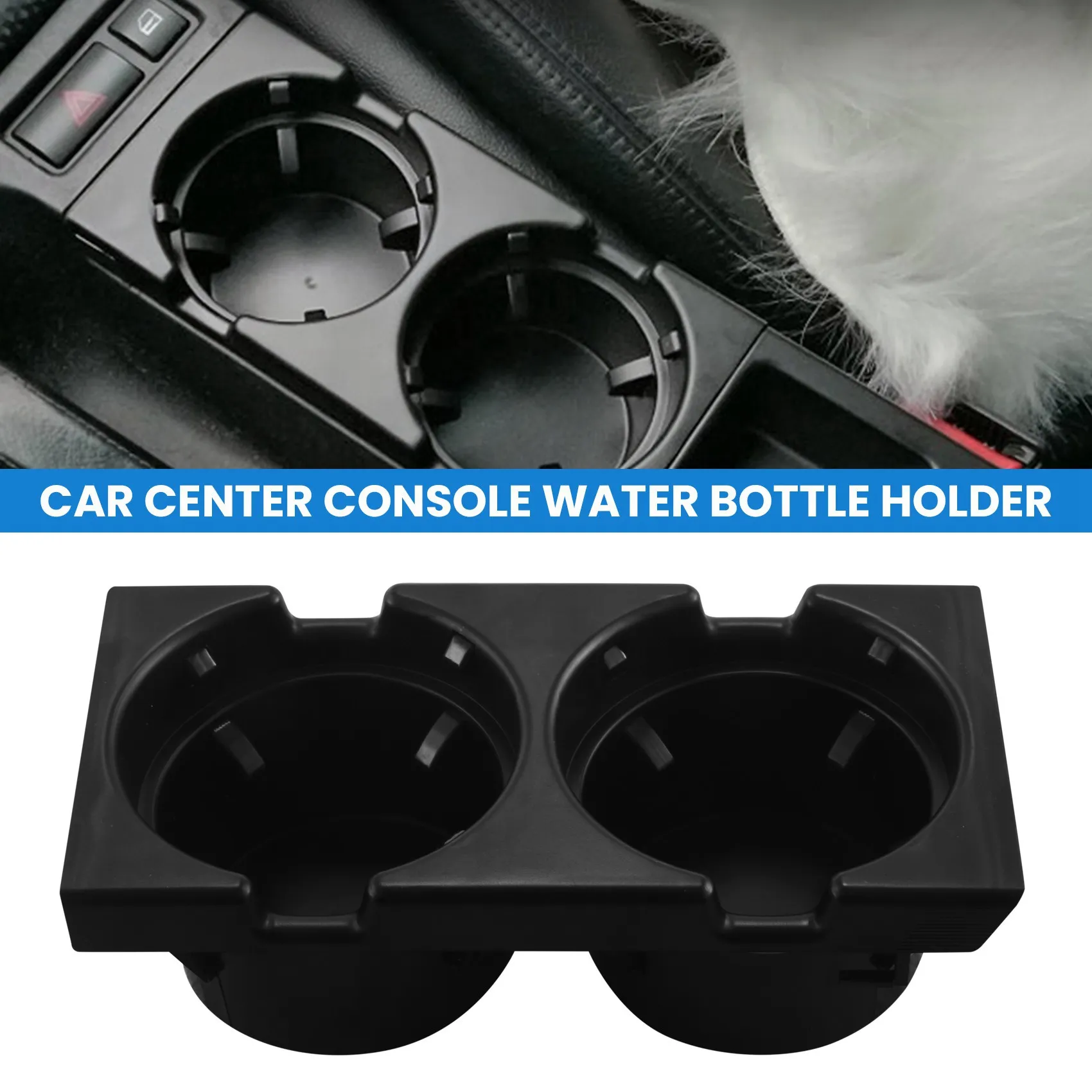 حامل كوب ماء كونسول مركز السيارة ، حامل زجاجة مشروبات ، صينية عملة لبي دبليو 3 سلسلة E46 318I 320I 98-06 ، أسود ،