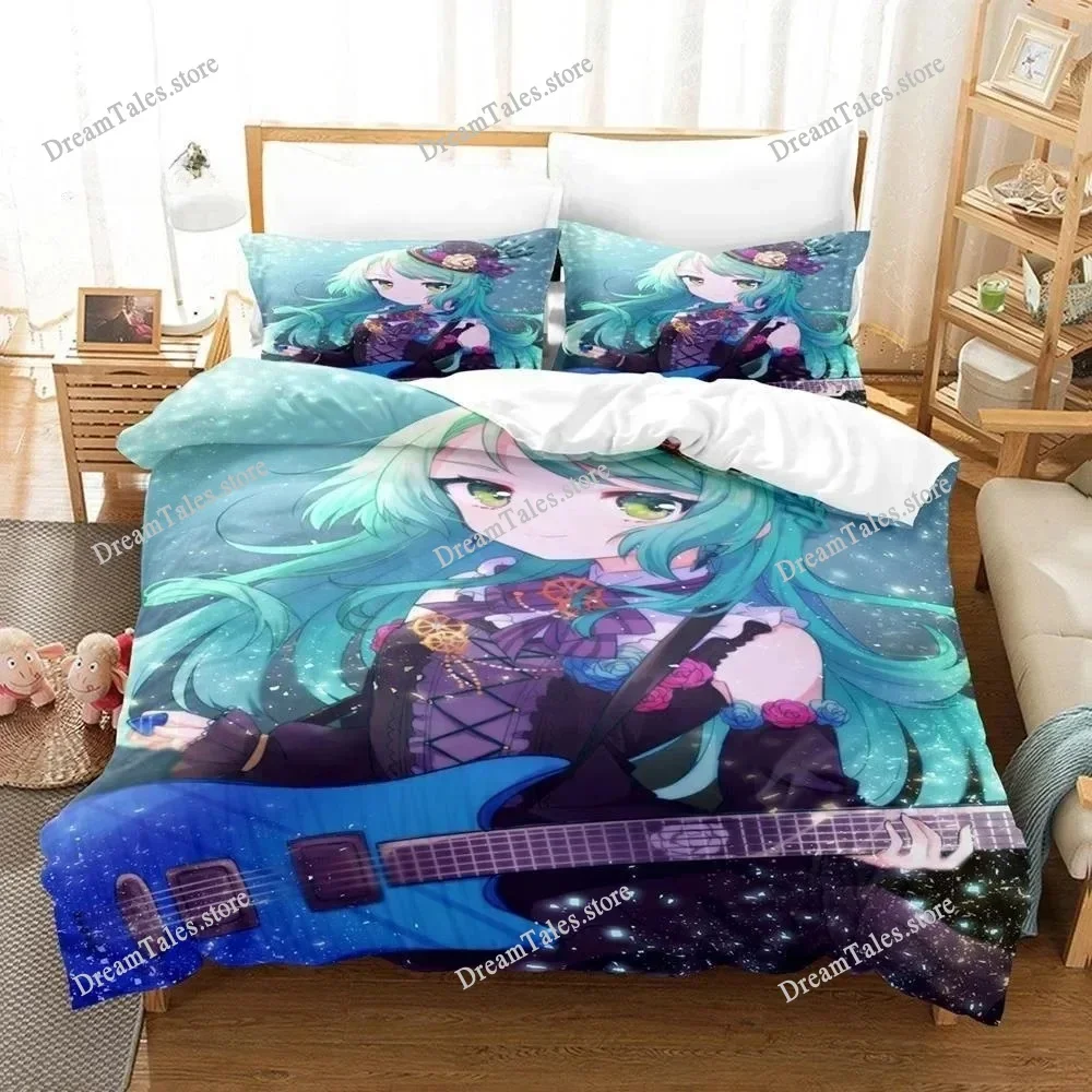 

3D Anime BanG Dream! Girls Band Party! Bedding Set Single Twin Full Queen King Size Bed Set Adult Kid Bedroom Duvetcover Sets