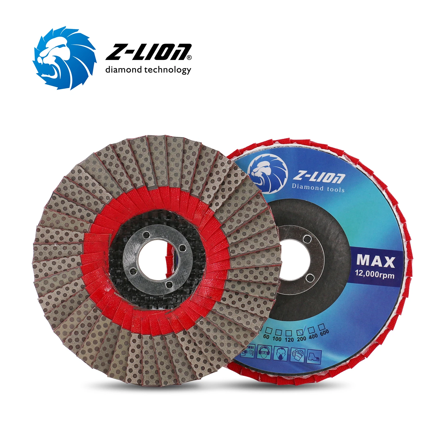 Z-LION 4 Inch 100mm Diamond Grinding Wheel Disc Diamond Coated Flat Wheel Disc Glass Stone Grinding Cutting bowl Shape Grinding