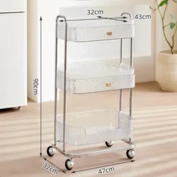 Beauty Salon Trolley Decor Storage Cart Wheels Golden Aesthetic Roulette Clinical Carrello Estetista Service Barber Furniture