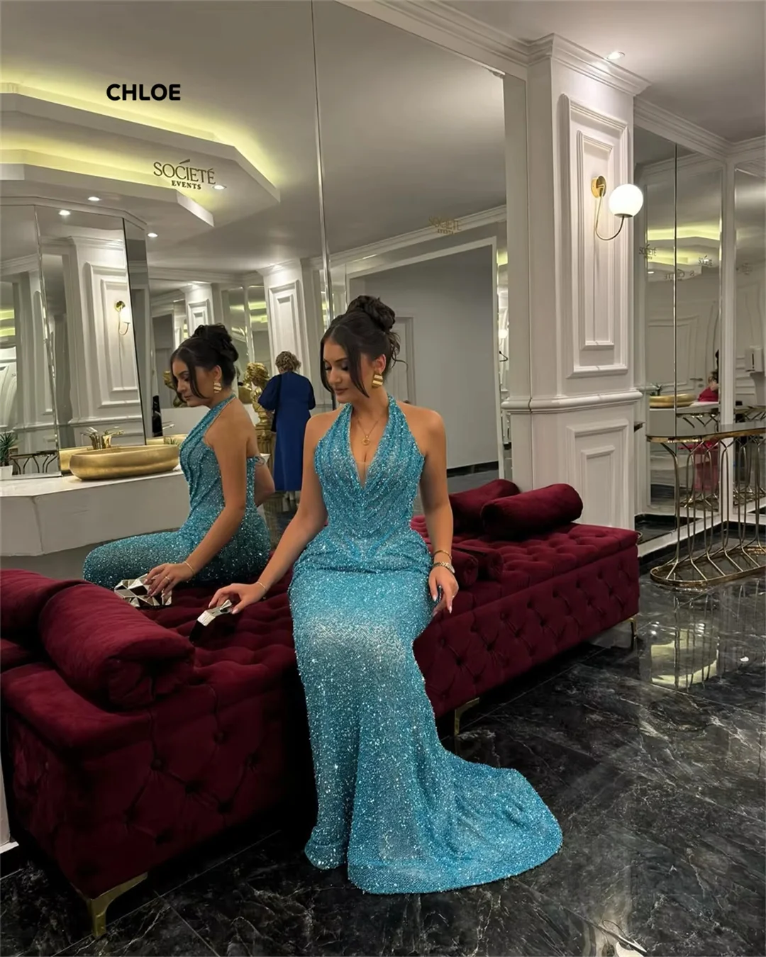 Schulterfreies, luxuriöses Partykleid für Damen, 2022, nach Maß, Fischschwanz, ärmellos, elegante Kleider, Damen-Ballkleid-Kleid, Robe Soiree