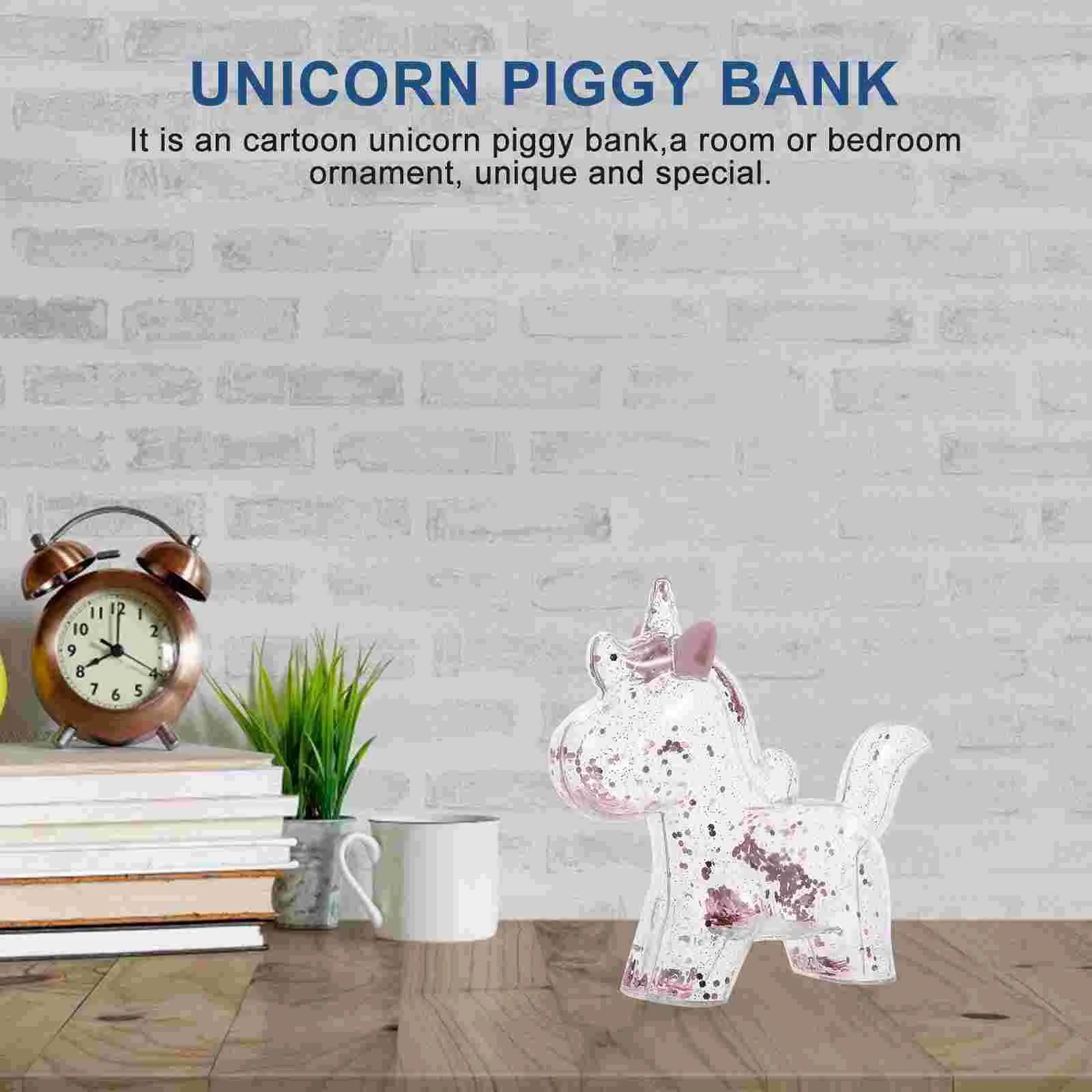 Cartoon Unicorn Piggy Bank Transparent Money Saving Boxes Coin Bank Kids Birthday Gifts Home Decoration