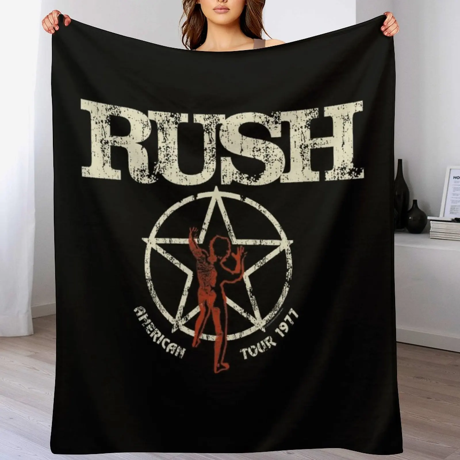 Rush Band Throw Blanket Luxury Thicken Summer Beddings wednesday Plaid on the sofa Blankets