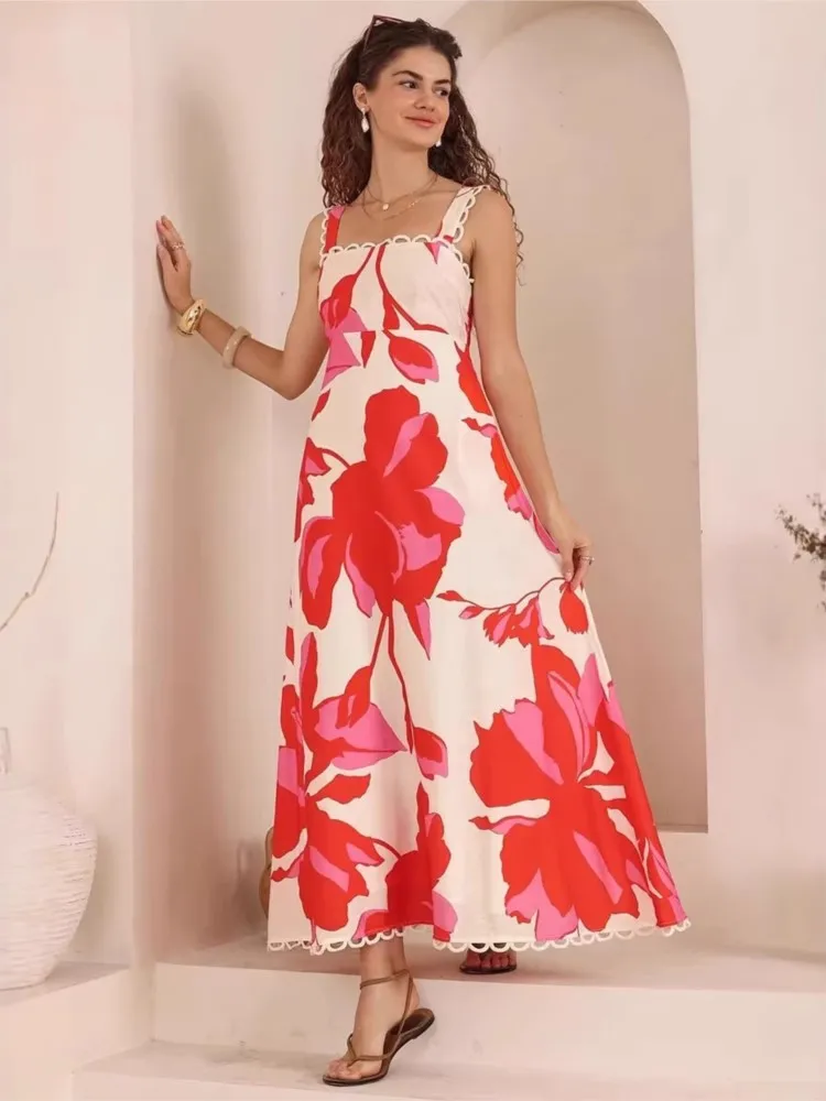 Sommer-Vertuschungen für Damen, Spaghettiträger, ärmellos, Badeanzug, 2026, neuer Druck, Strandurlaub, Maxikleider, Vertuschung