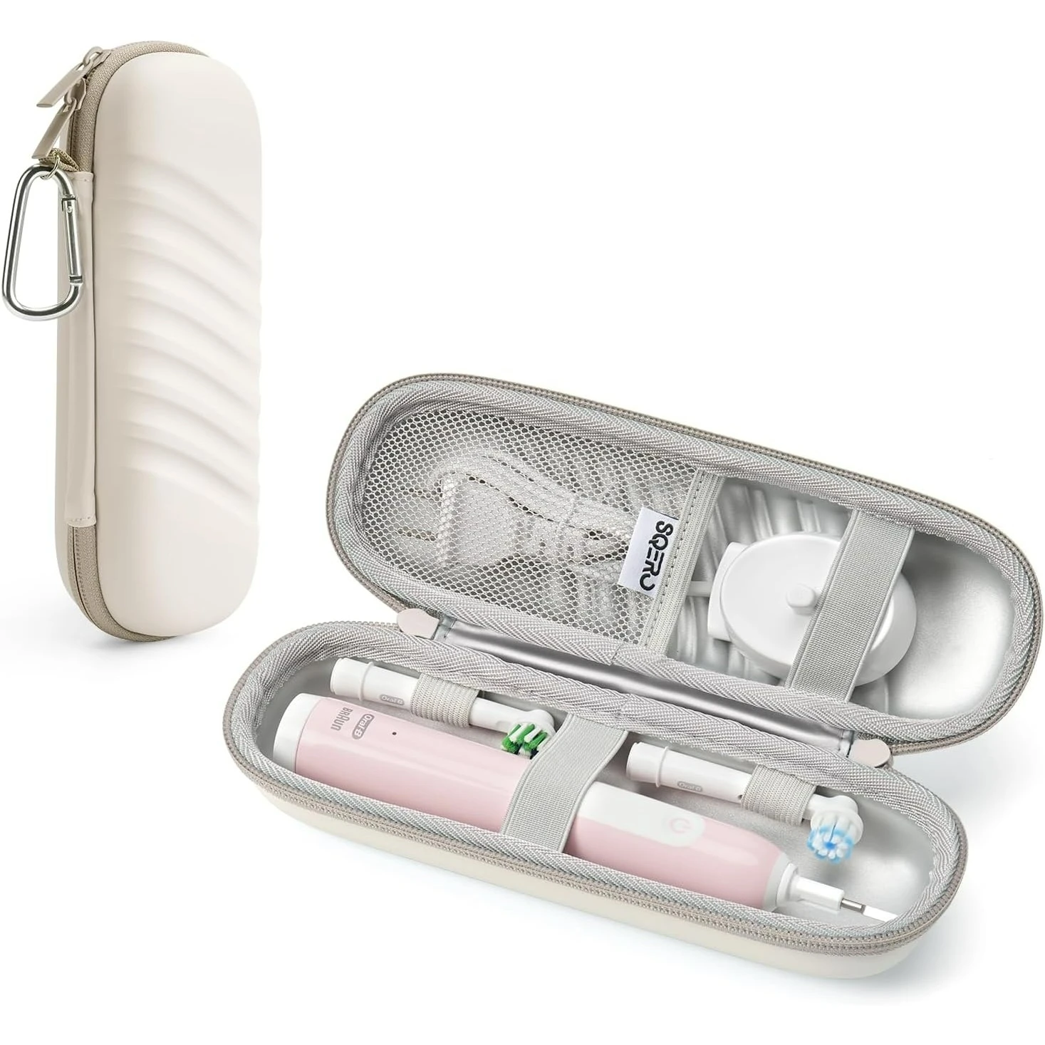 Durable Shockproof Storage Bag – Fits Oral-B Pro/iO & Philips Sonicare, Built-in Mesh Pocket for Extra Protection