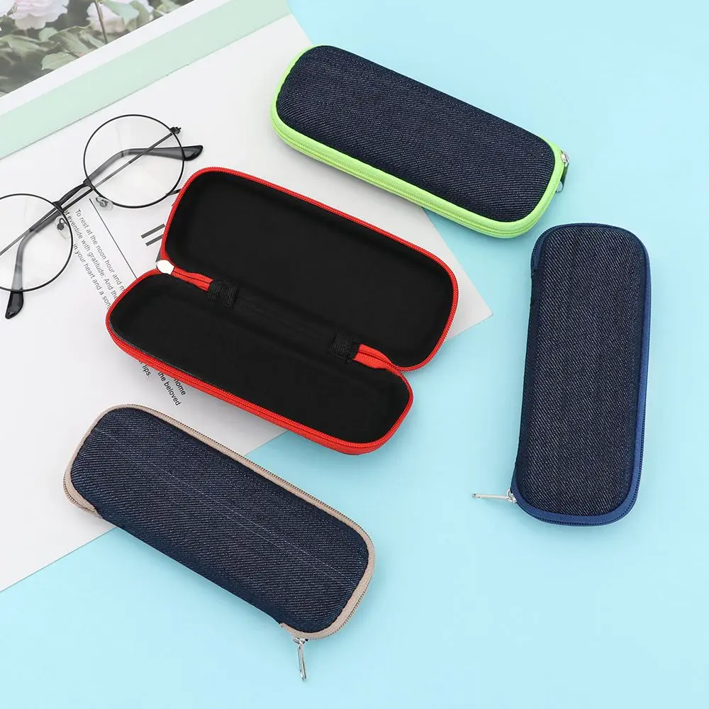 Mode Denim Stoff Tasche Tasche Harte Sonnenbrille Box Brillen Schutz Brillen Fall Brillenetui