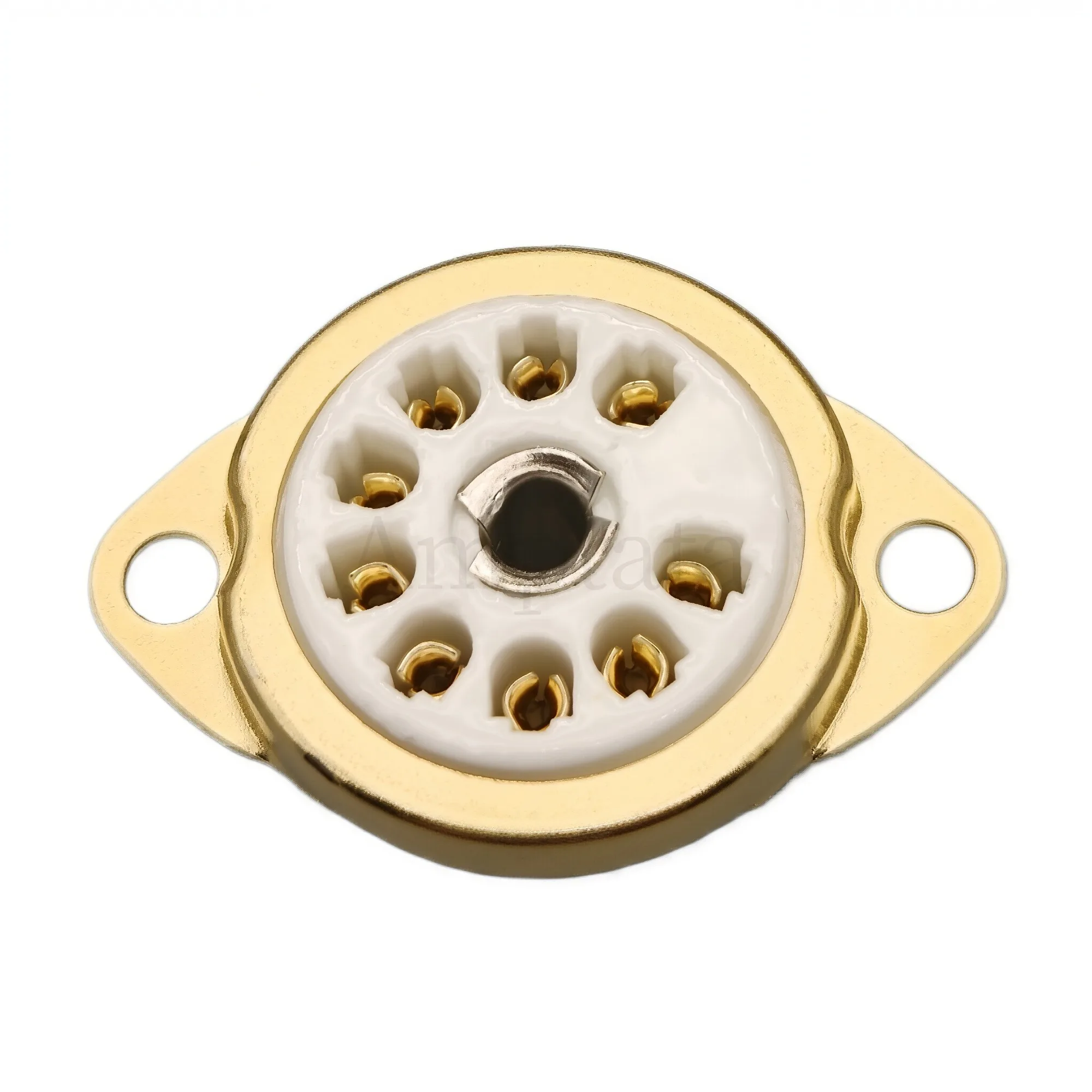 GZC9-C 9-Pin Ceramic Tube Socket B9A PCB Mount Tin/Gold Plated for 12AX7 12AU7 ECC83 6922 EL84 - HiFi Audio Valve Base DIY