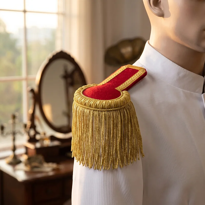 intage Style Golden Shoulder Aiguillette Cord & Tassel Epaulettes, Uniform Decoration Set