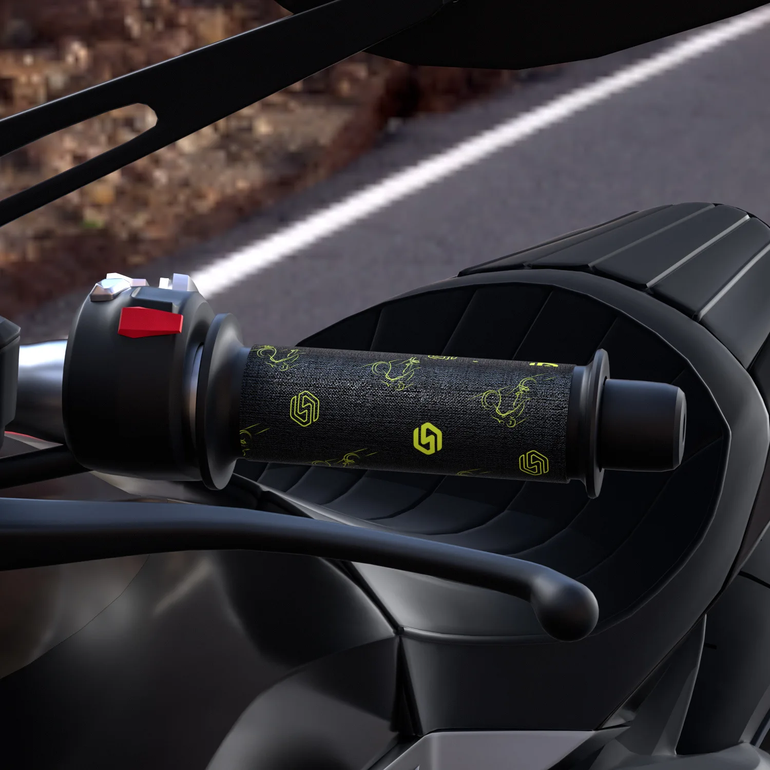 

12V Universal Heated Grips Handlebar Warmer Kit - Waterproof Thumb Heater for Snowmobile ATV Motorcycle Winter Riding