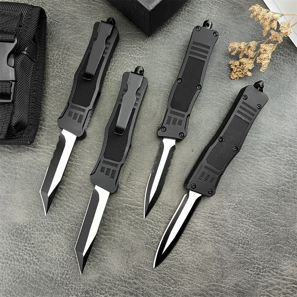 

Mini AU TO Fixed Blade Knife 44C Steel Blade Zinc Alloy Handle Straight Knife EDC Portable Camping Tool Tactical Survival Knives