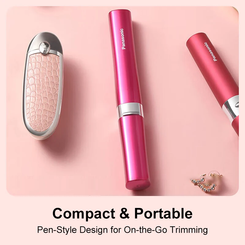Panasonic portátil batom em forma de removedor de pêlos elétrico para mulheres indolor e eficaz remoção de pêlos faciais ferramenta de barbear doméstico