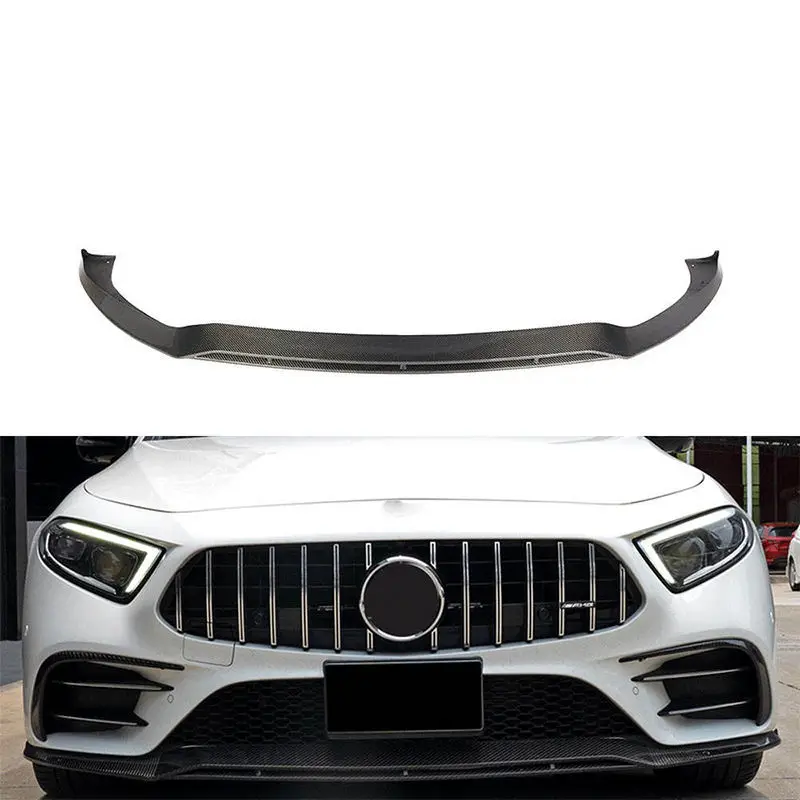 Carbon Fiber Front Bumper Spoiler Lip For Mercedes Benz Cls Cls400 Sport