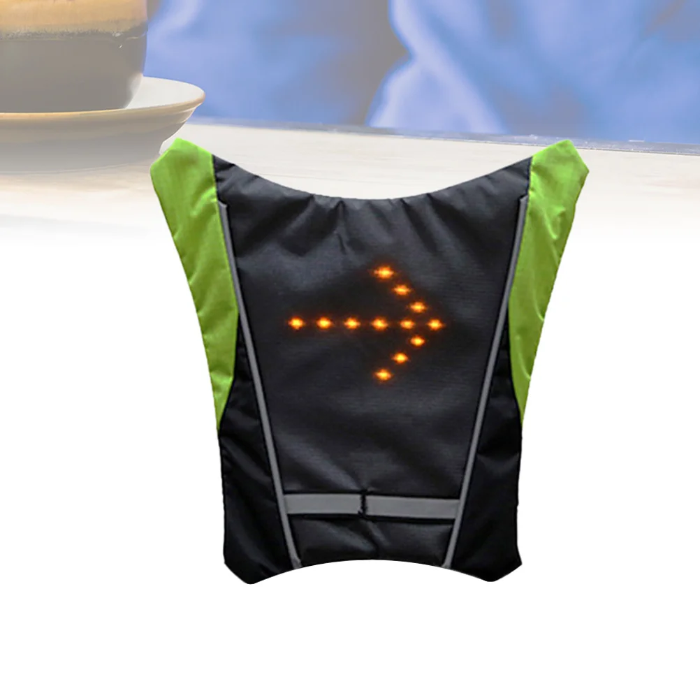 

Led Turn Signal Saddle Bag Waterproof Remote Control Safety Light For Night Riding Yellow-Green Cycling Backpack Saddle Bag