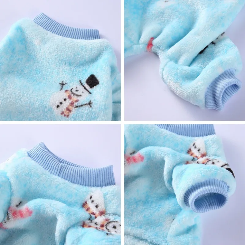 Christmas Pet Dog Clothes Winter Warm Dog Jumpsuits Pajamas for Small Dogs Puppy Cat Chihuahua Clothing Pet Pomeranian Pajamas