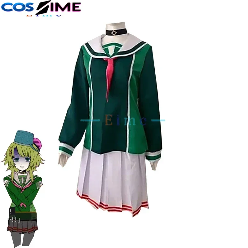 

Костюм для косплея Канна Кизучи из игры «Игра: Твой черед умереть», наряд для вечеринки, топ, юбка, аксессуар для шеи, униформа на Хэллоуин, пошив на заказ