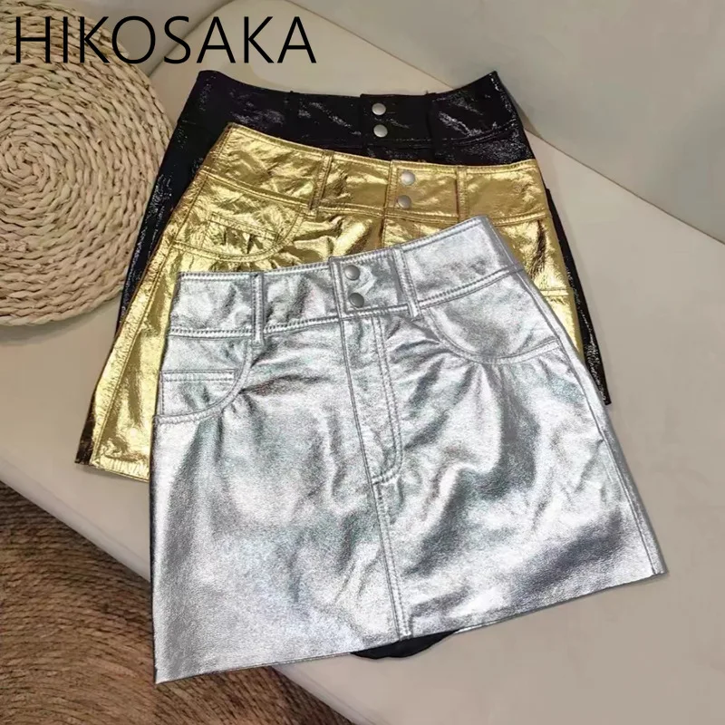 

Fashion Casual Package Hip Mini Skirts Women High Waist A-line Slim Jupe Female 2024 Spring Summer New Chic All-match Faldas