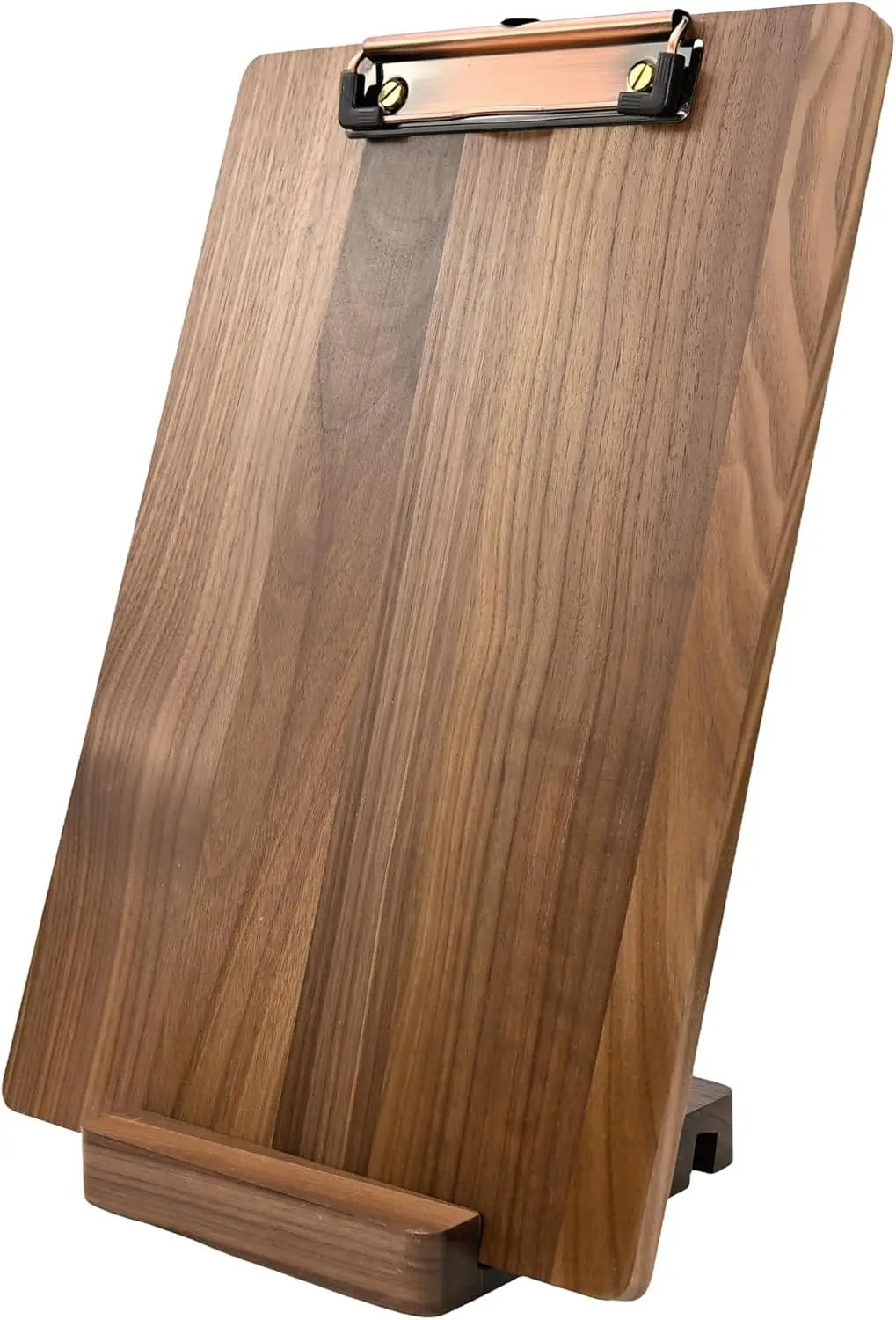 

Walnut Wood Clipboard with Stand, Letter Size for Office School Homeschool, Menu Memo Display, Teacher Gift