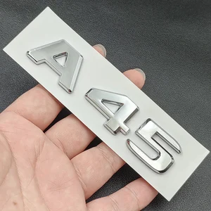 ABS Chrome Car Rear Star Logo Emblema, 3D Turbo 4MATIC Badge, Adesivo para Mercedes Benz A45, AMG W176, W177, Acessórios 12 principais vendas painel a45 amg - №3