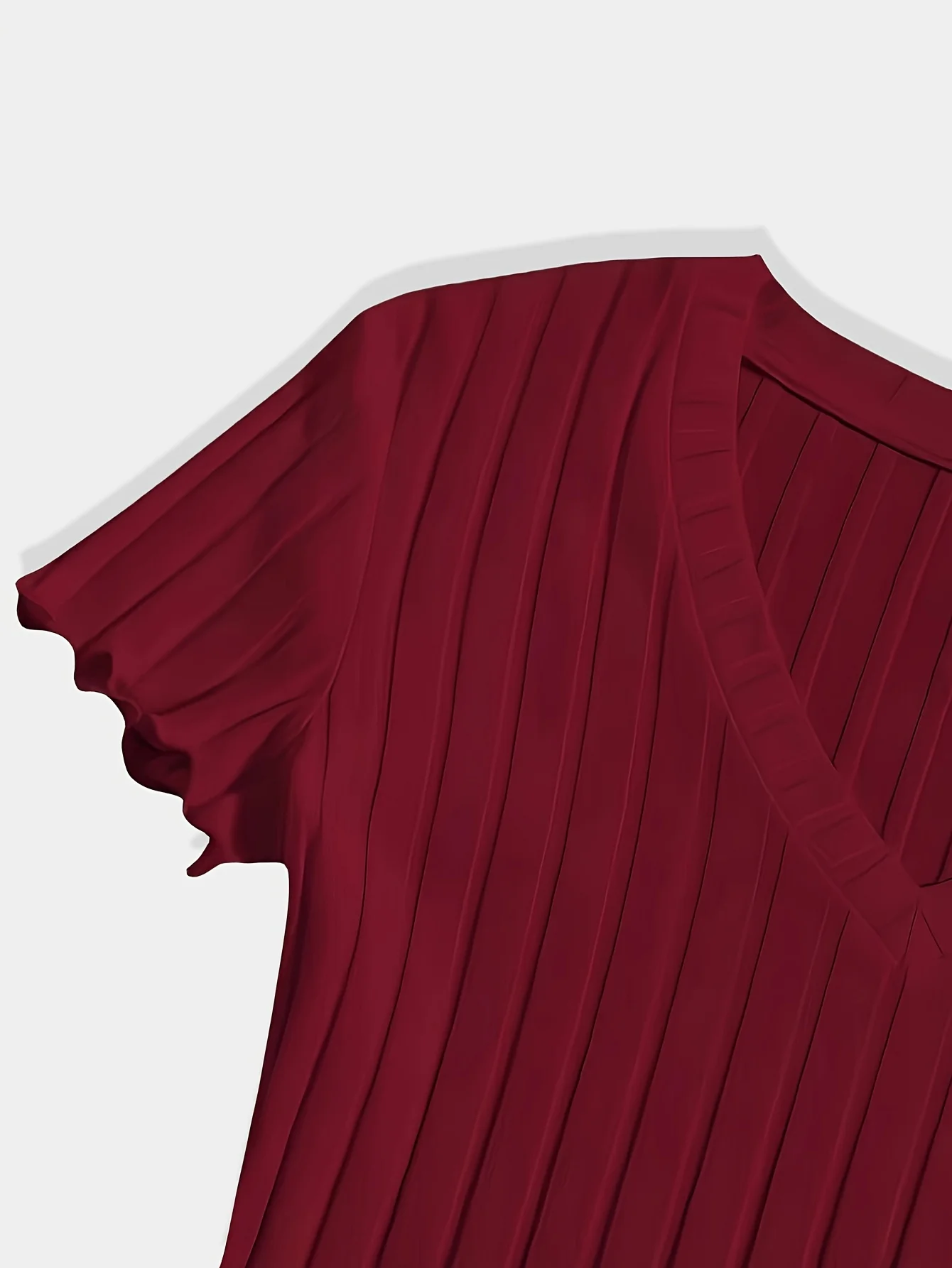 Neues kurzärmeliges, schmales T-Shirt mit V-Ausschnitt, sexy und vielseitiger, eng anliegender Jumpsuit. – Detail 14