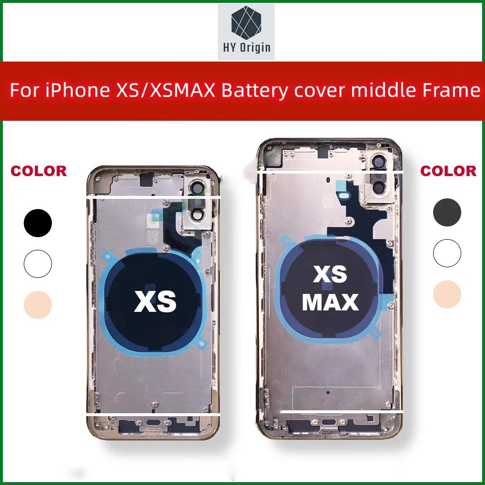 

Корпус для iPhone X/XS/XSMAX задняя крышка аккумулятора Новый чехол + средняя рамка чехол + лоток для SIM-карты + Боковая кнопка для iPhone X XS XSMAX запчасти