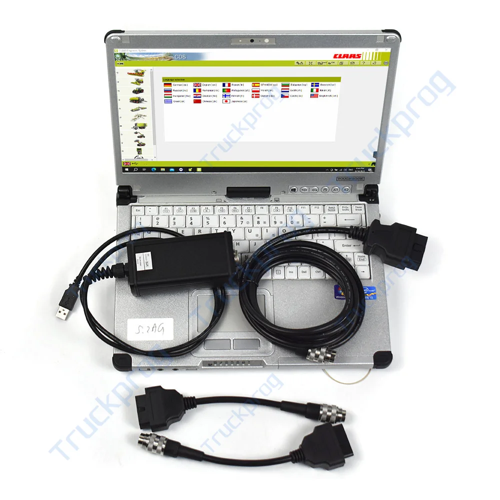 

CF C2 Ноутбук Автоинструмент для диагностики Claas Сельскохозяйство Строительство CANUSB Адаптер CAN4 WIFI OBD2 Диагностический кабель