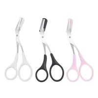 1/3 pièces rasoir de sourcils outils de maquillage ciseaux à sourcils en acier inoxydable avec peigne épilation sourcils façonnage outils de maquillage 2