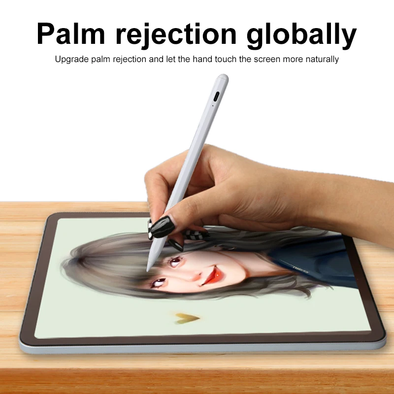 For Apple Pencil Palm Rejection Power Display iPad Pencil Pen Accessories 2024 2023 2022 2021 2020 2019 2018 Pro Air Mini Stylus