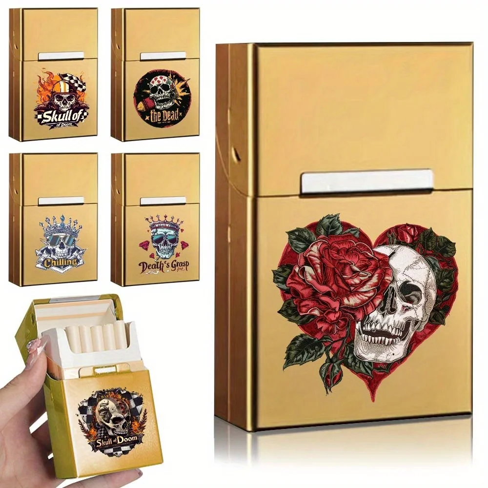 Portable Metal Cigarette Case Cigar Holder Magnetic Buckle Aluminum Shell Dustproof Fits Whole Pack 20 Cigarettes Travel