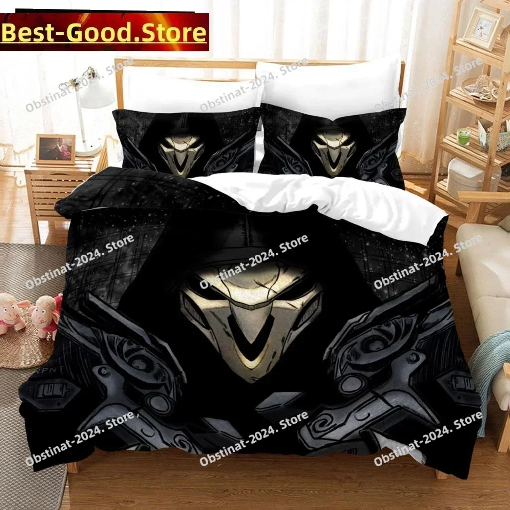 

3D Anime Overwatch Widowmaker Bedding Set Printed single Comforter Quilt Duvet Cover Pillow Case 3 Pieces Sets Kids Adult Size