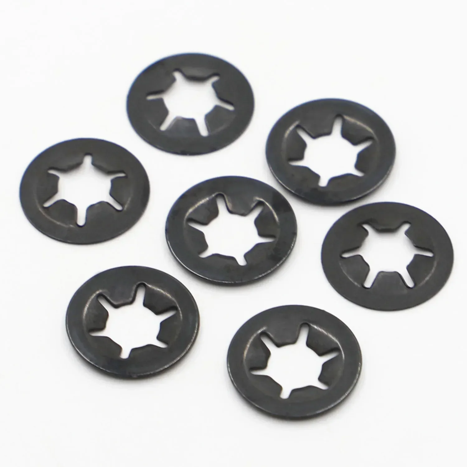 10-50pcs M12 Star Lcok Plum Bearing Retaining Rings Flower Washer Clip M2 M2.5 M3 M4 M5 M6 M8 M10