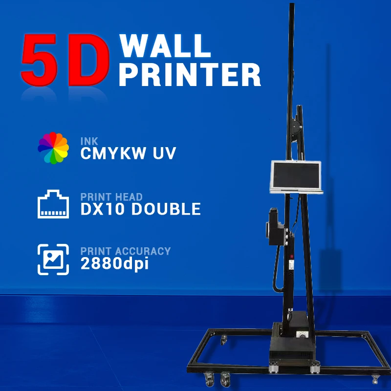 High Resolution 3D Wall Printer Machine Mural Decoration Factory UV 5D Photo Wall Plotter Equipment