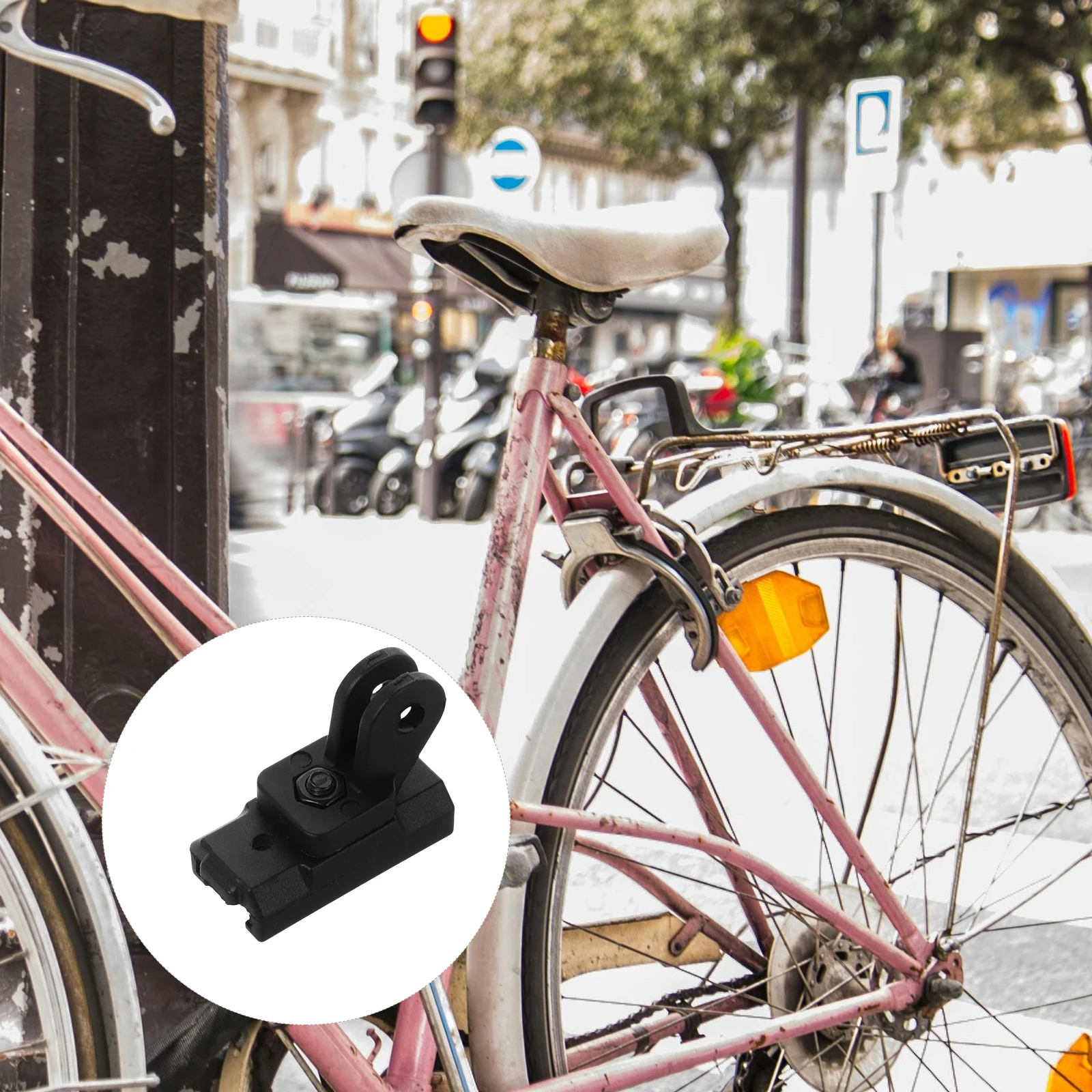 Bike Light Bracket Durable Plastic Extension Mount Easy Install Flashlight Holder Cycling Accessory Bicycle Mounting Bracket