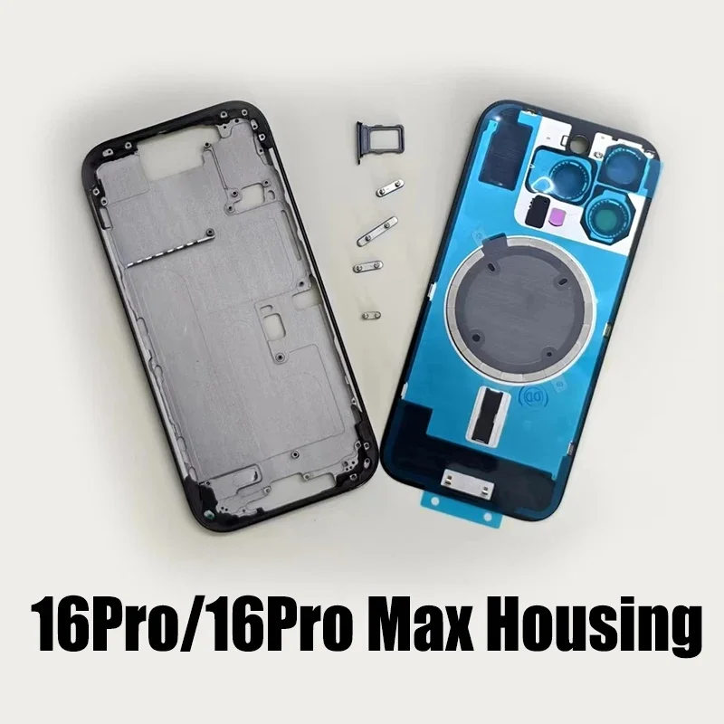 for-iphone-16ro-16promax-housing-battery-cover-middle-frame-chassis-with-side-buttons-sim-tray-16p-back-cover-frame-camera-ring