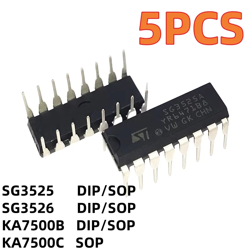 5PCS SG3524N DIP16 SG3525A SG3525 PIG-16 SG3524DR SG3524 SOP-16 SG3526N SG3526 KA7500 KA7500B brand-new