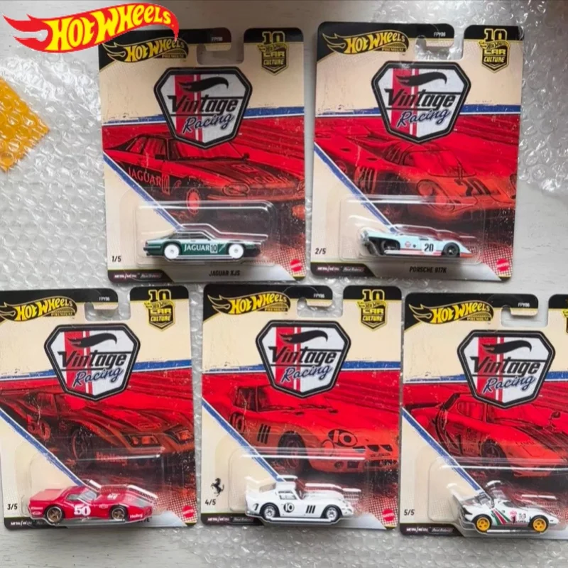 Hot Wheels Premium Series Car Models Culture FPY86 VR Vintage Racing Porsche 917K Ferrari 250 GTO Jaguar XJS Coche de Juguete Fundido a Presión
