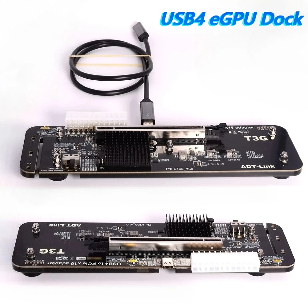 

UT3G External Graphics Card USB4 to PCIe x16 eGPU Adapter PCI-E 4.0 X4 Thunderbolt 3/4 Perfect For NUC ITX STX Laptop Gaming PCs