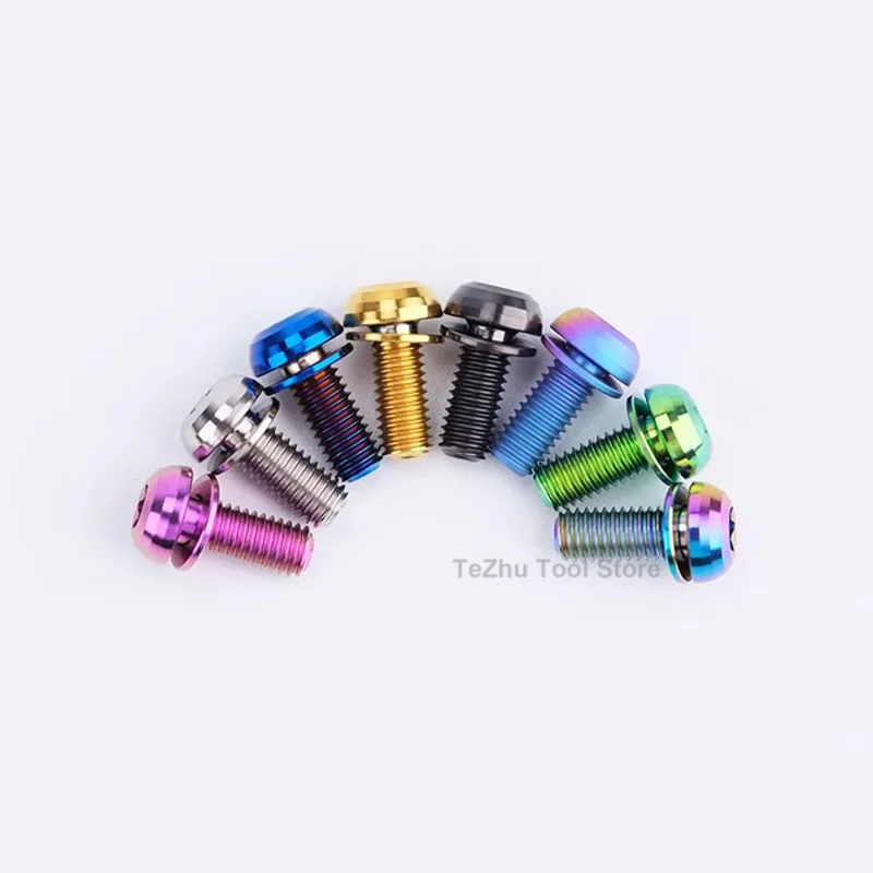 2pc Titanium Bolt M5 X 12mm Titanium Alloy Kettle Holder Screw For Mountain Road Bike