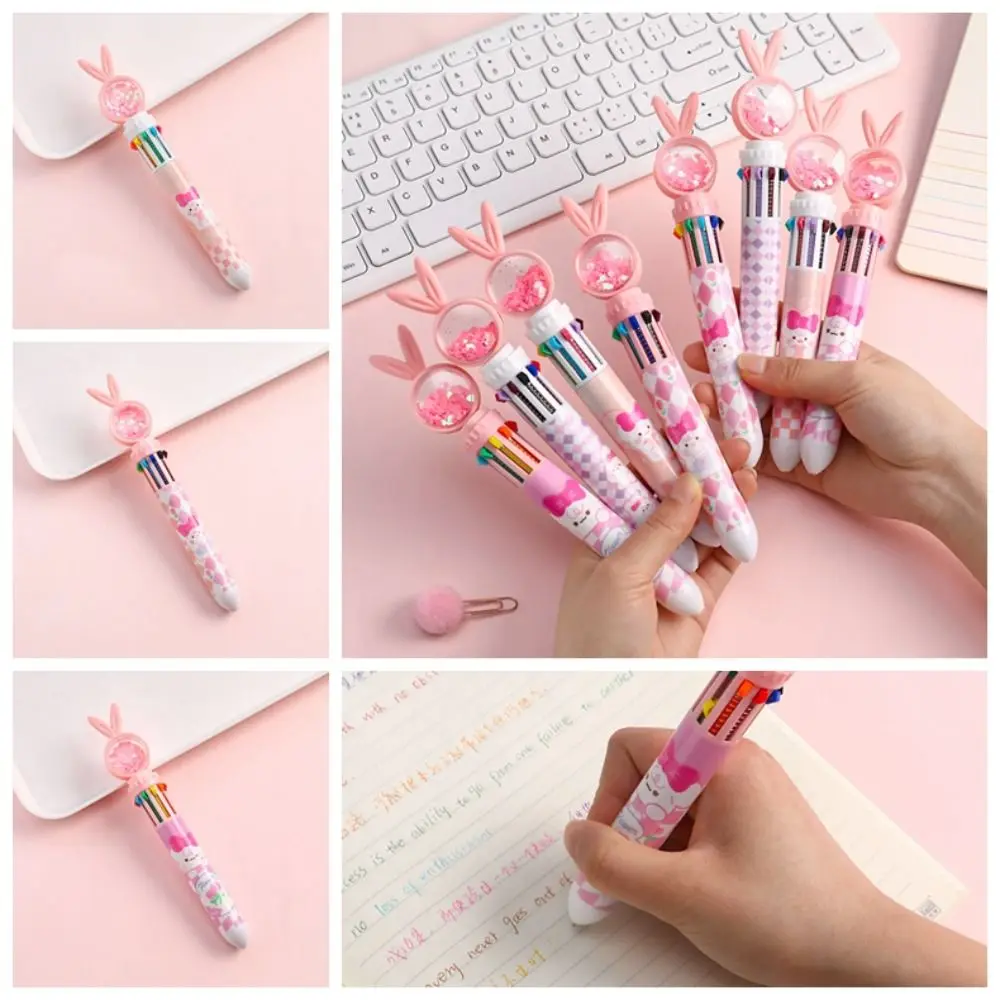 

Kawaii Quick Dry Multicolored Pens Drawing 0.5mm Ballpoint Pen Writing Sequins Marking Pen School