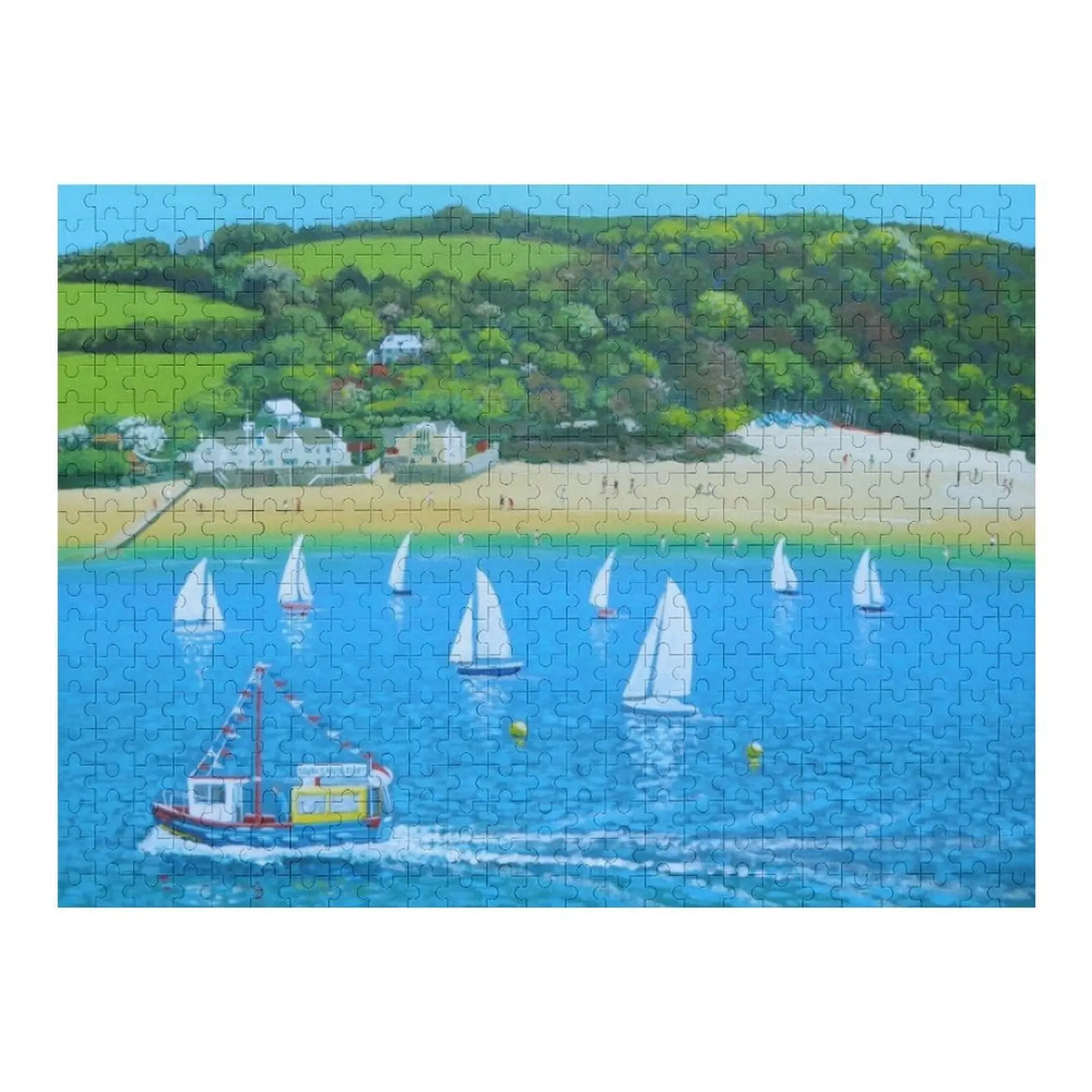 

A Salcombe Summer - Devon UK Jigsaw Puzzle Персонализированный детский предмет Детская игрушка на заказ Персонализированные игрушки-головоломки