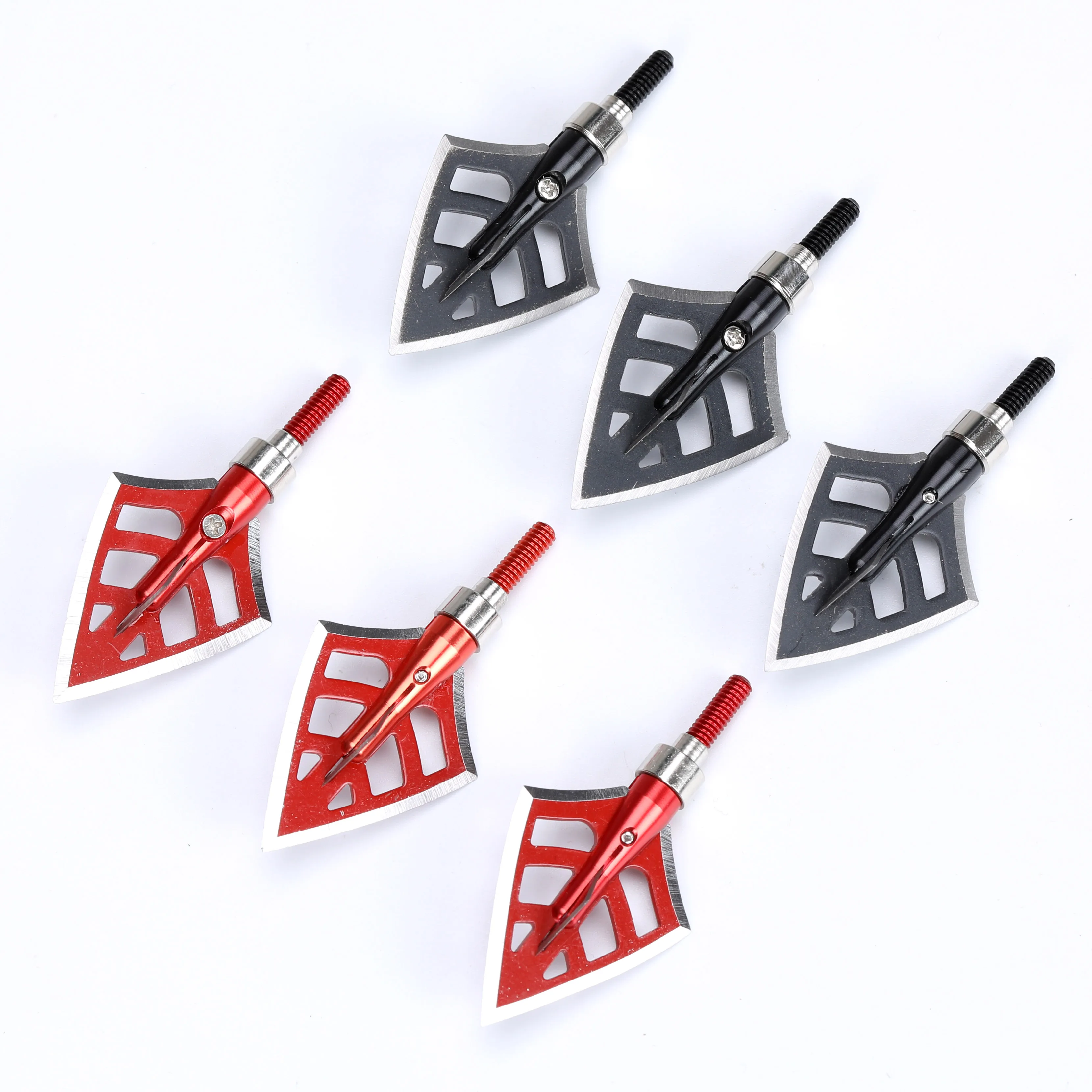 3/6pcs Amazing Red /Black Arrow Head 125 grain Archery Arrow Point Tips For Arrow Shaft DIY