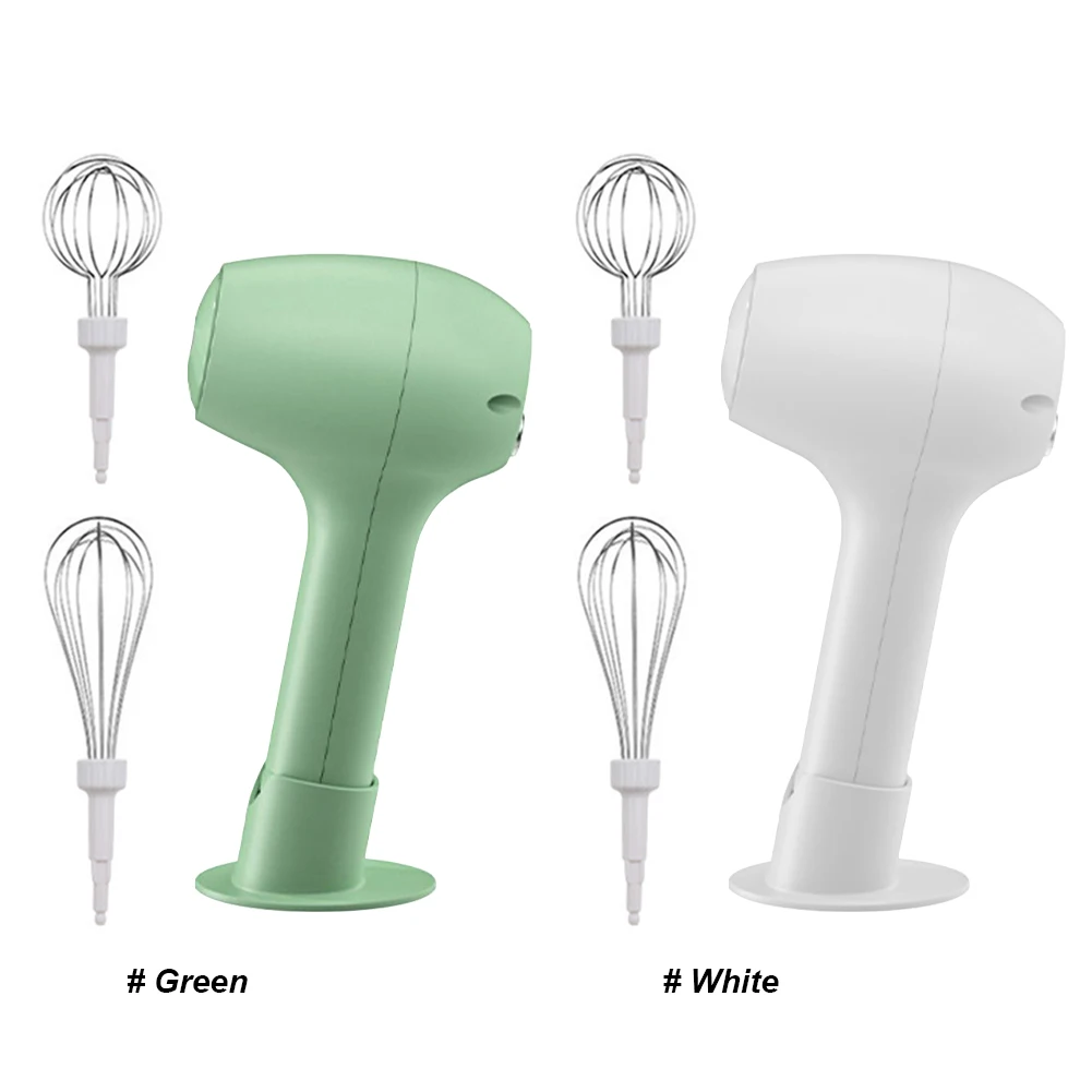 Electric Handheld Egg Beater USB Rechargeable with 2 Stainless Whisks and Stand for Whipping Or Mixing Eggs Butter Cream