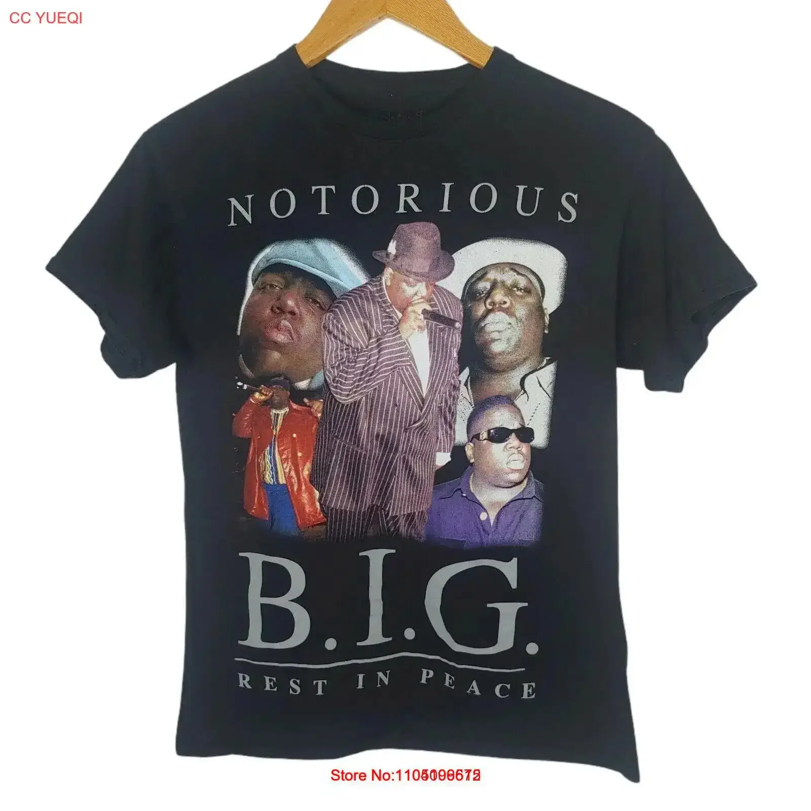 Notorius B I G Rest In Peace Men's M T Shirt East Coat Rap Merchtraffic vintage Washed homme Stylish Unisex Stretched