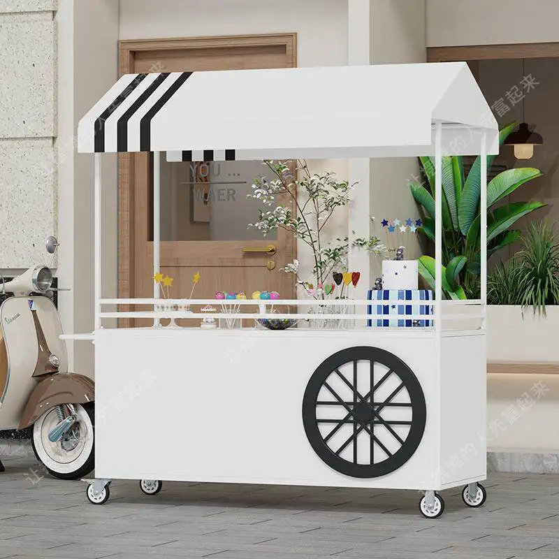 Outdoor sales stall Night market stall Early mobile food truck Supermarket market cart Float promotion shopping mall view 4