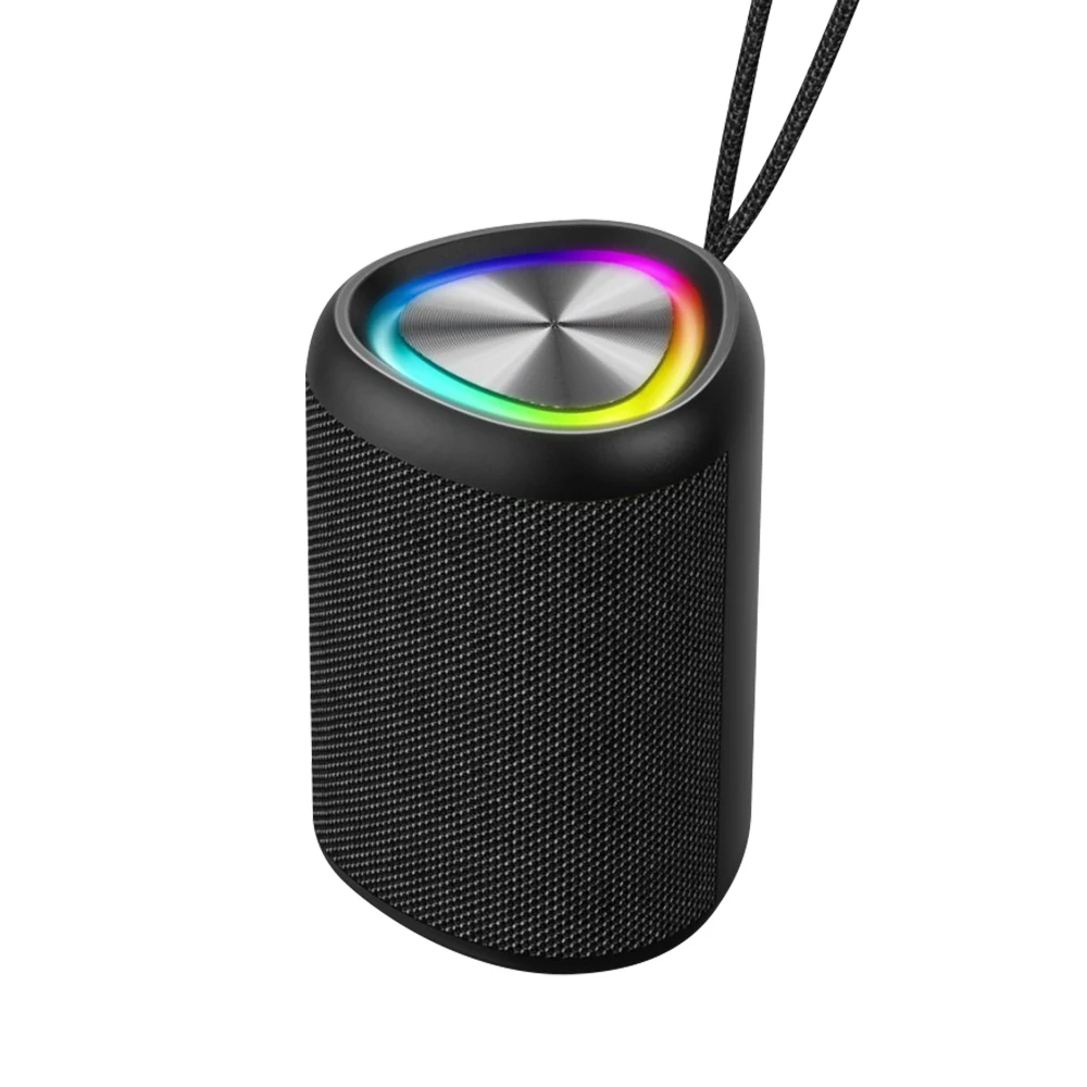 2024 New Mini Speaker with RGB LED Light BT5.3 TWS Portable  Electronic Gadgets  TF Card Aux for Outdoor Party